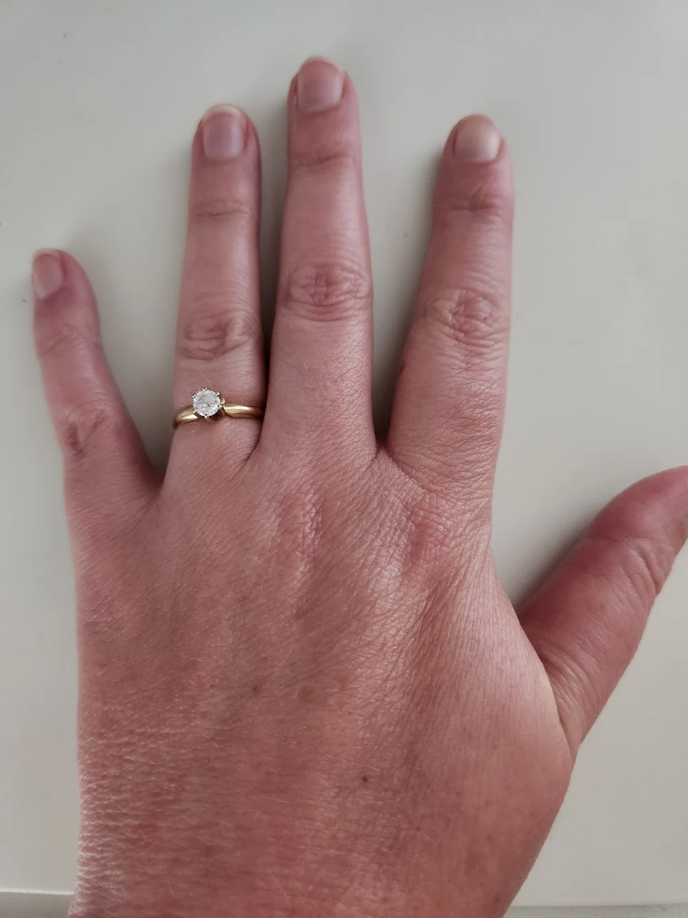 Classic Gold Solitaire Diamond Ring